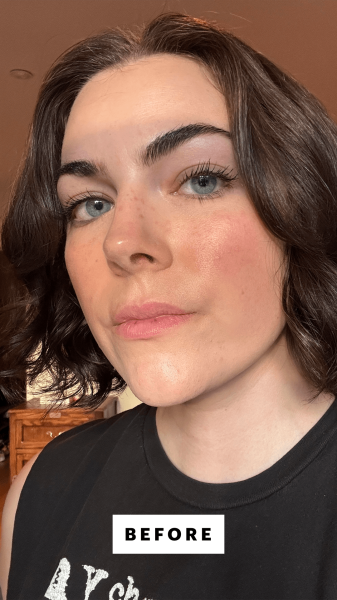 Dall'Asen before applying the VioletteFR Plume Lip